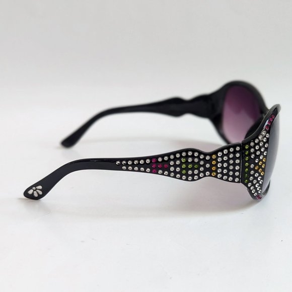 NWT Vintage 90's Large Acetate Lady Fashion Sunglasses (S.Black) - Picture 2 of 7